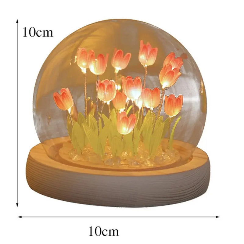 Flores Decorativa em Domo I Artificial Tulip