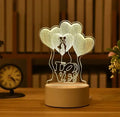 Luminária 3D Acrílico Romantic Love