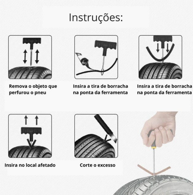 Kit Reparo Rápido Para Pneus I Power Tires - Lojas Want