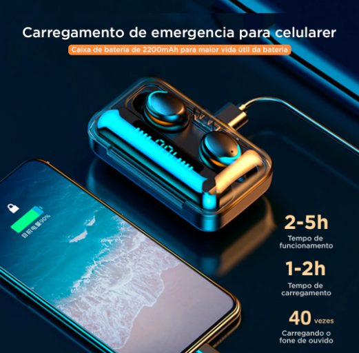 Fone Bluetooth F9 | Headphones Plus Lojas Want