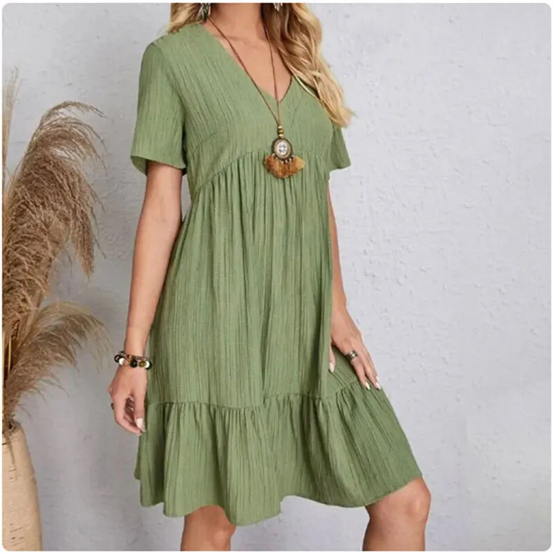 Vestido Feminino I Spring V-NeckA