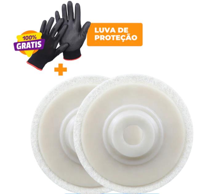 Rebolo De Lã Para Polimento + Luva de Proteção de Brinde🎁 - Lojas Want