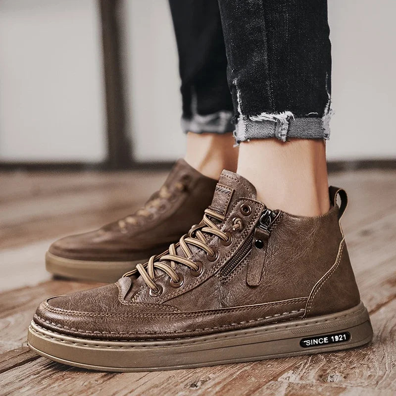 Bota de Couro Masculina I Men Trend