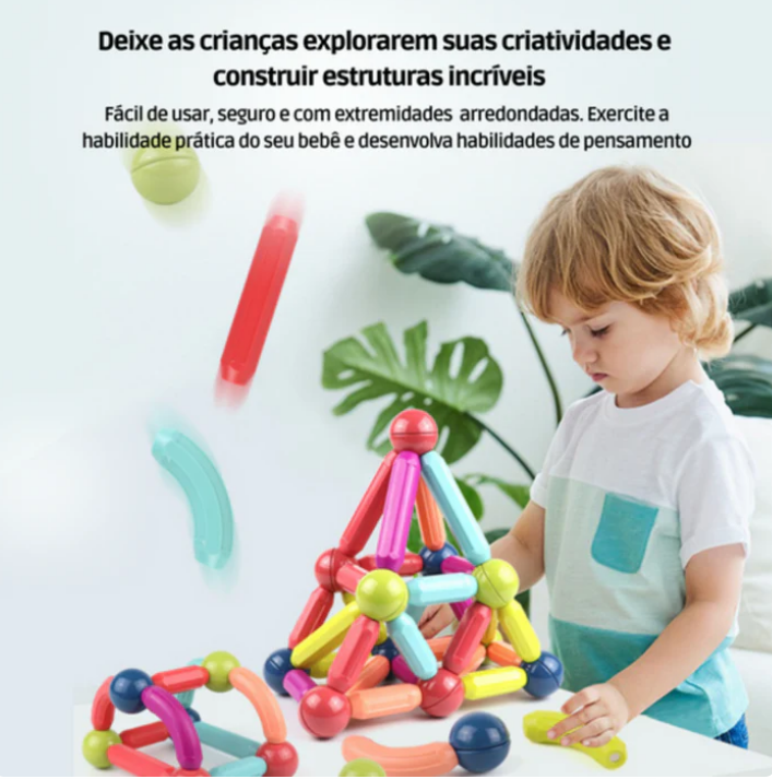 Brinquedo Educacional I Blocos Magnético Criativo